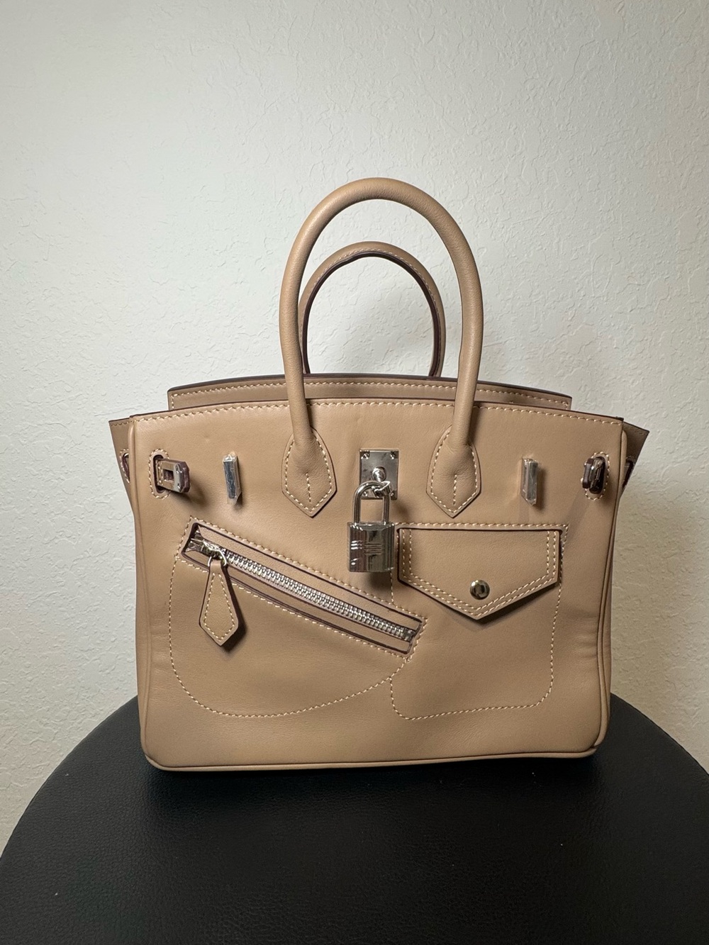 Handbag with Silver Hardware
